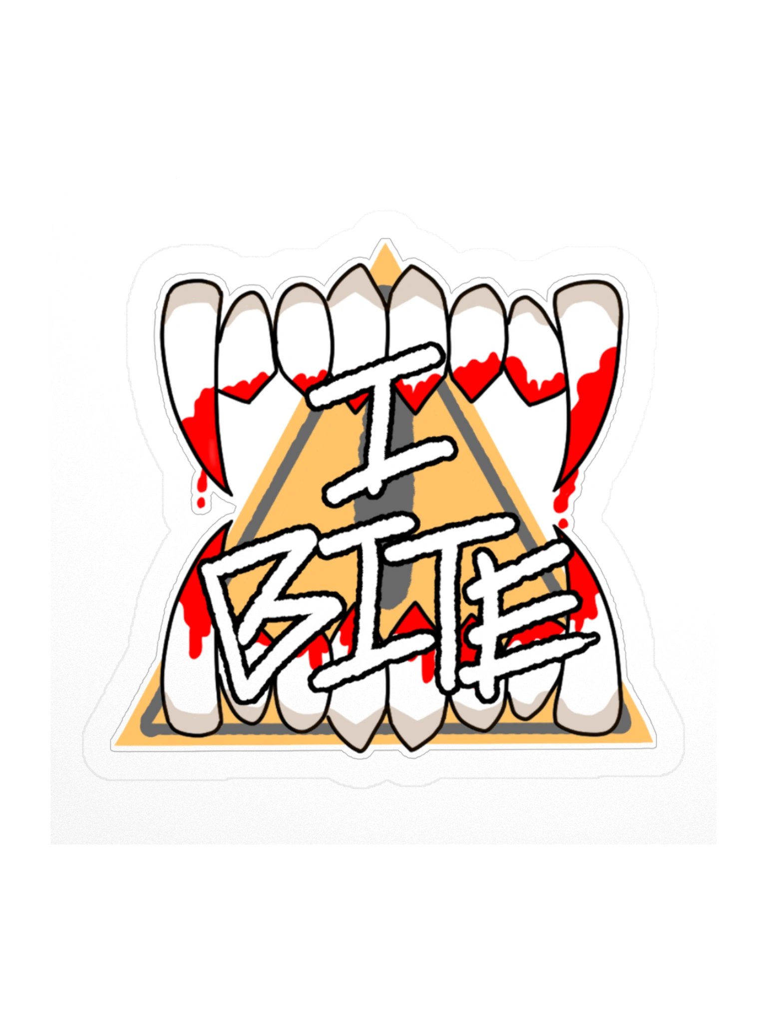 Caution: I Bite Sticker product image (2)