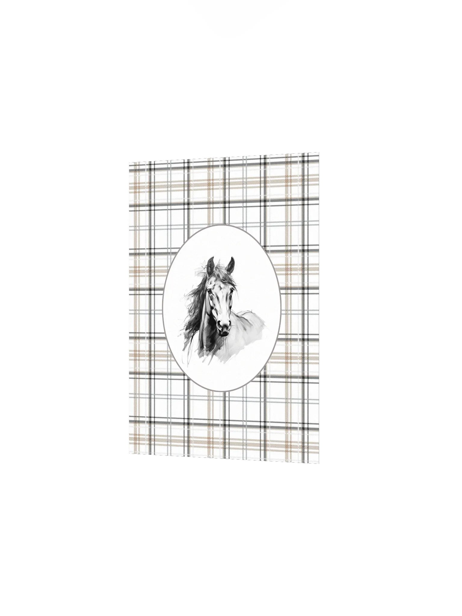 Rustic Plaid Horse Sketch - Country Charm product image (3)