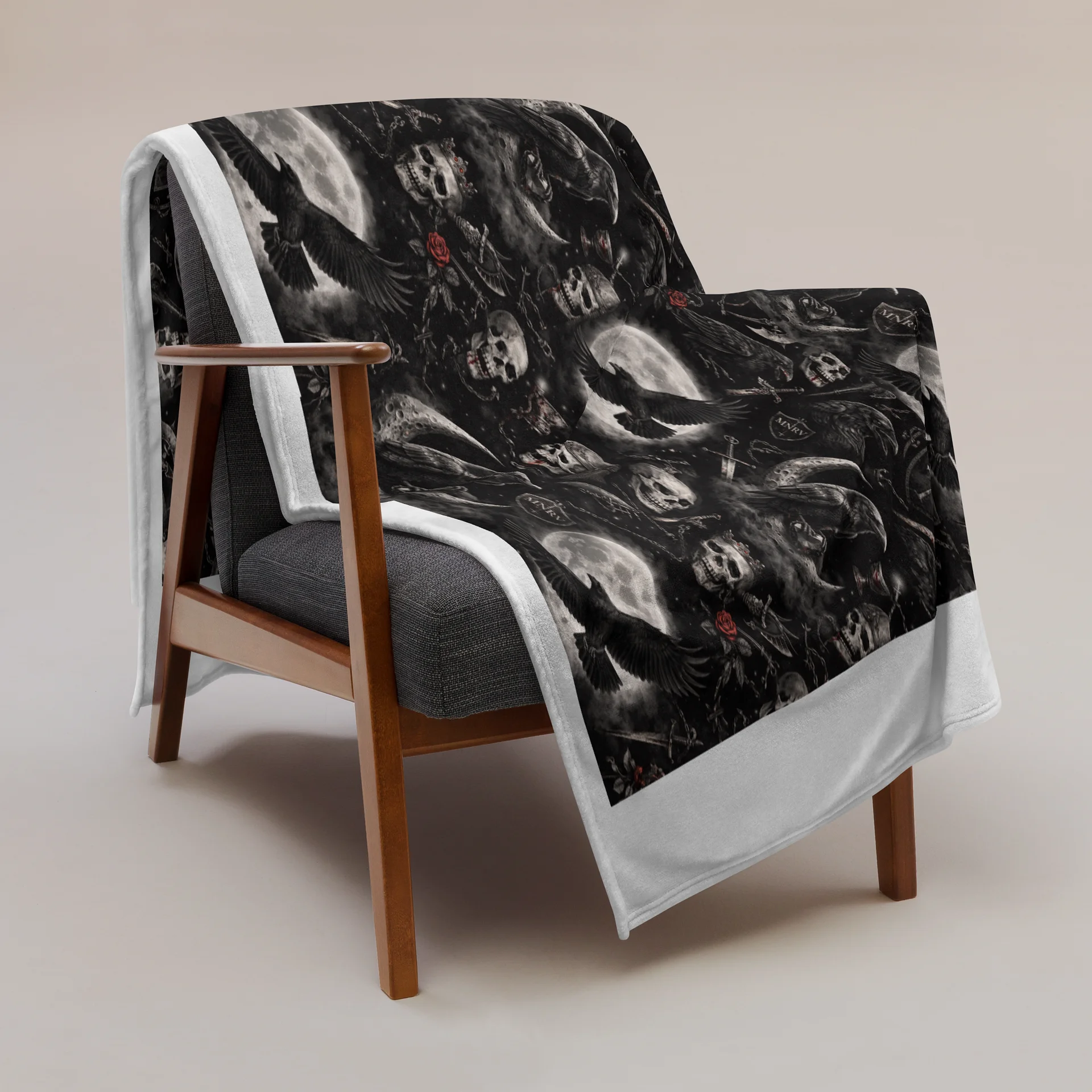 Midnight Raven Throw Blanket product image (2)