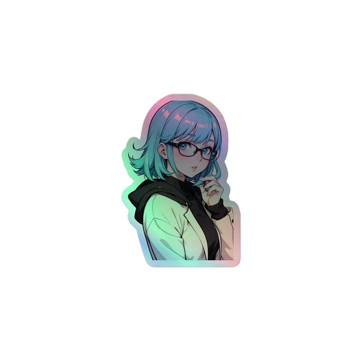 (AQUA WAIFU) HOLOGRAPHIC" STICKERS product image (1)