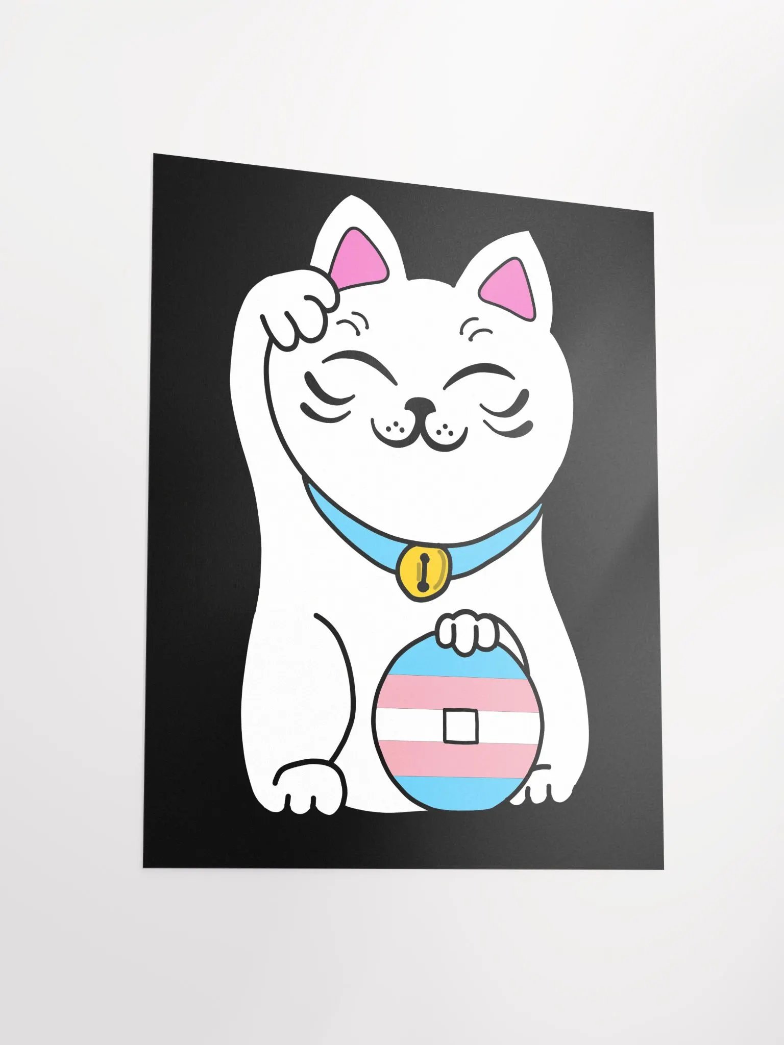 Maneki neko transgender pride poster product image (3)