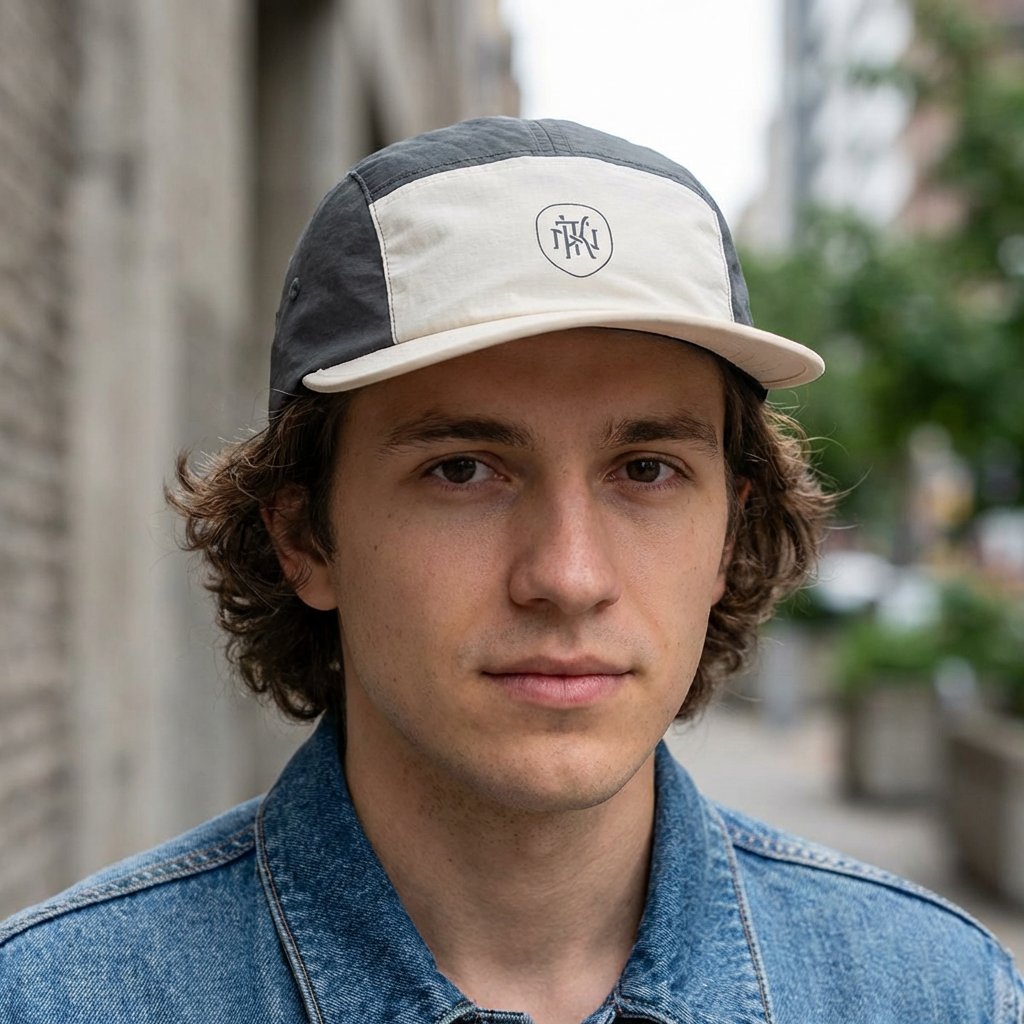 Two-Tone Cap — Minimal 5 Panel Hat product image (4)