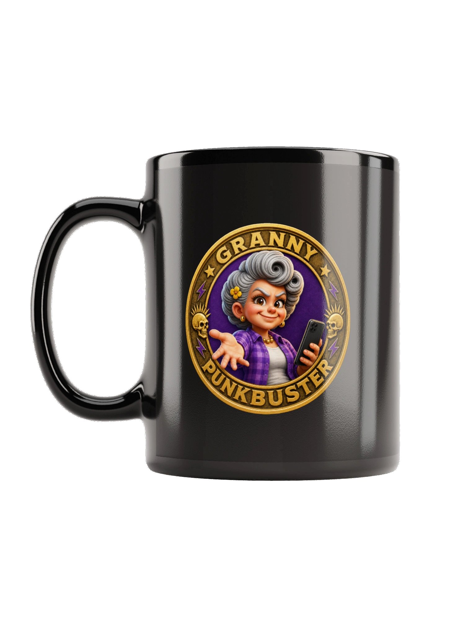 Granny Punkbuster Black Mug product image (1)