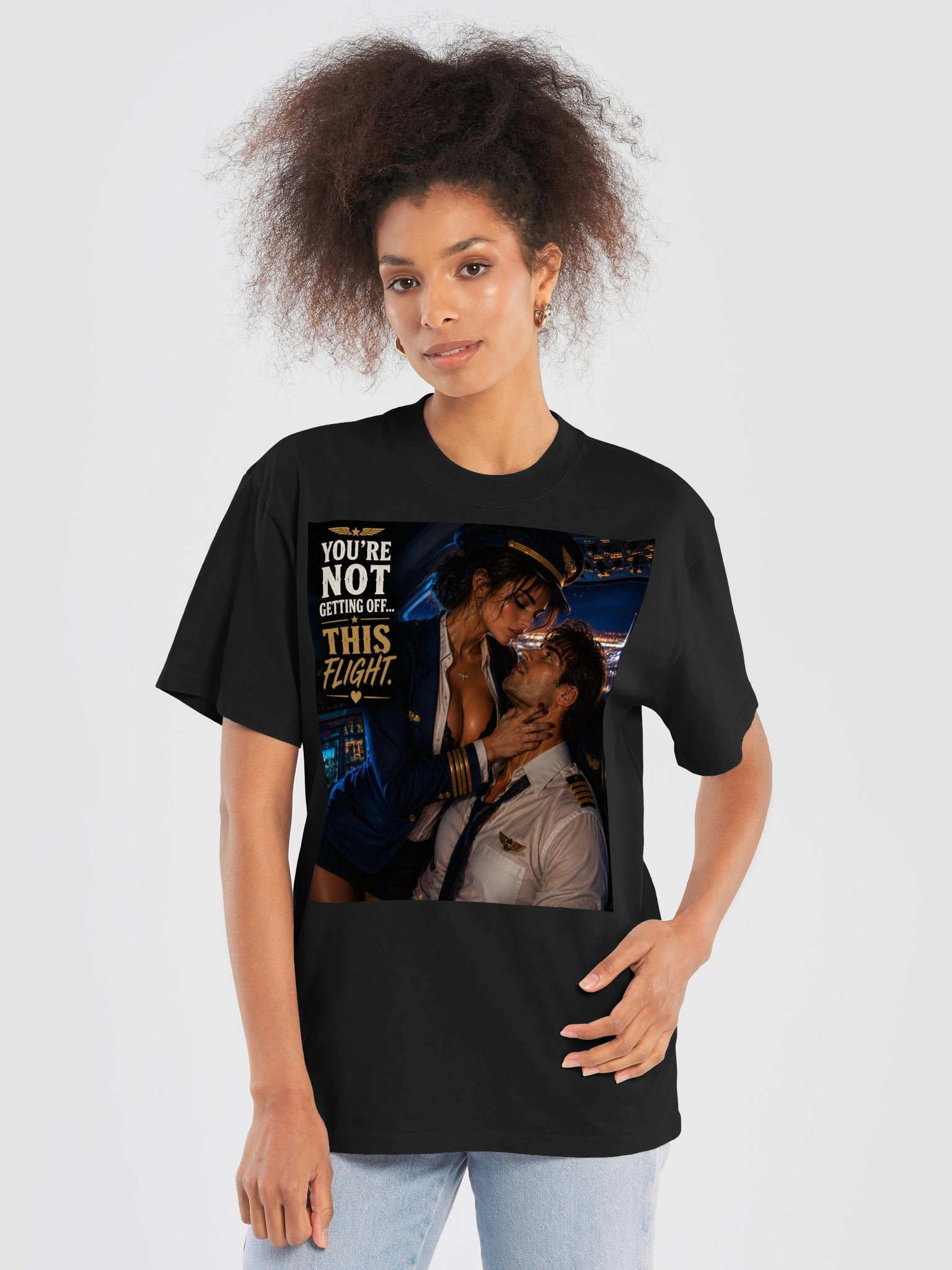 You’re Not Getting Off This Flight Unisex T-Shirt | Funny Pilot Couple Shirt | Flirty Aviation Gift product image (6)
