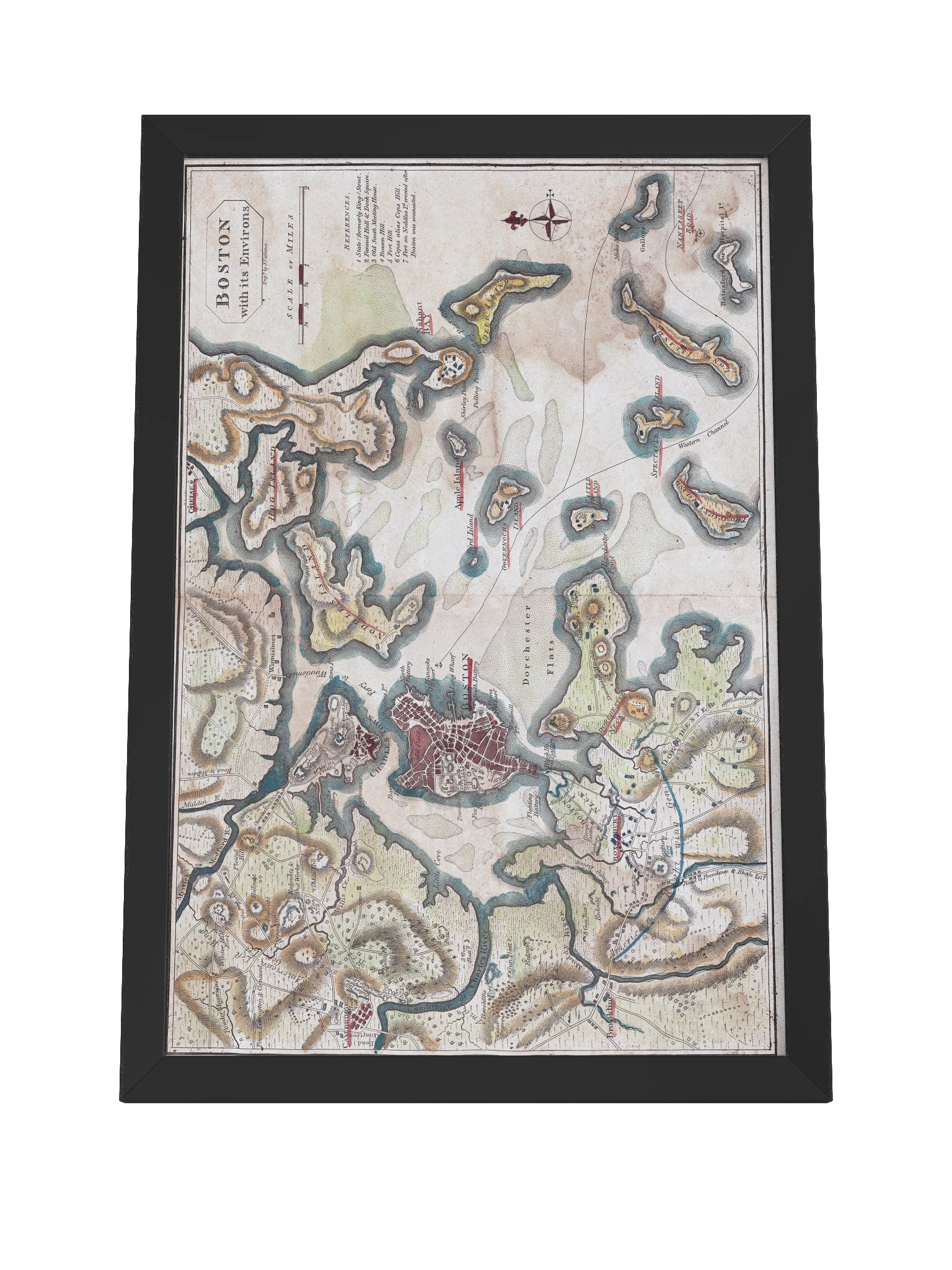 Boston with its Environs, 1806 Framed Map Poster product image (4)