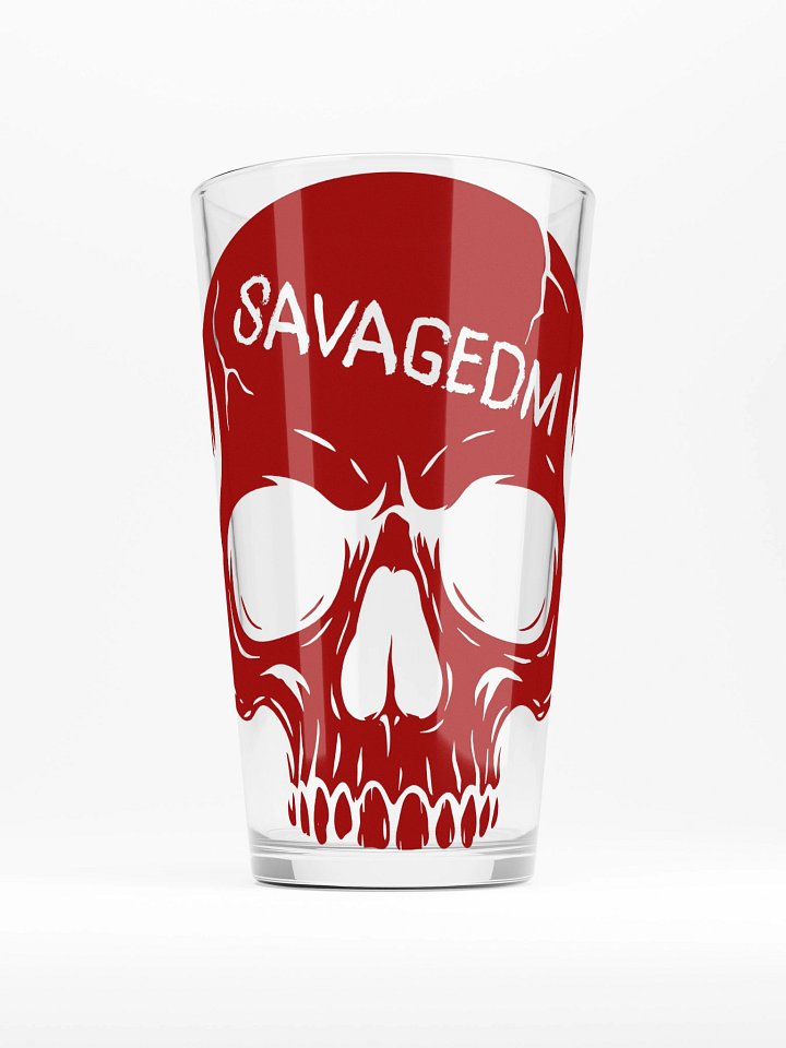 Skull stamp Pint glass product image (1)