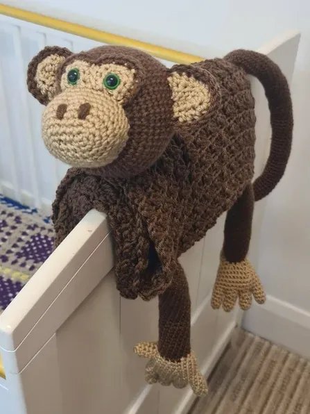 Crochet Monkey Baby Blanket Folding Toy Pattern PDF - Crafting Happiness product image (1)