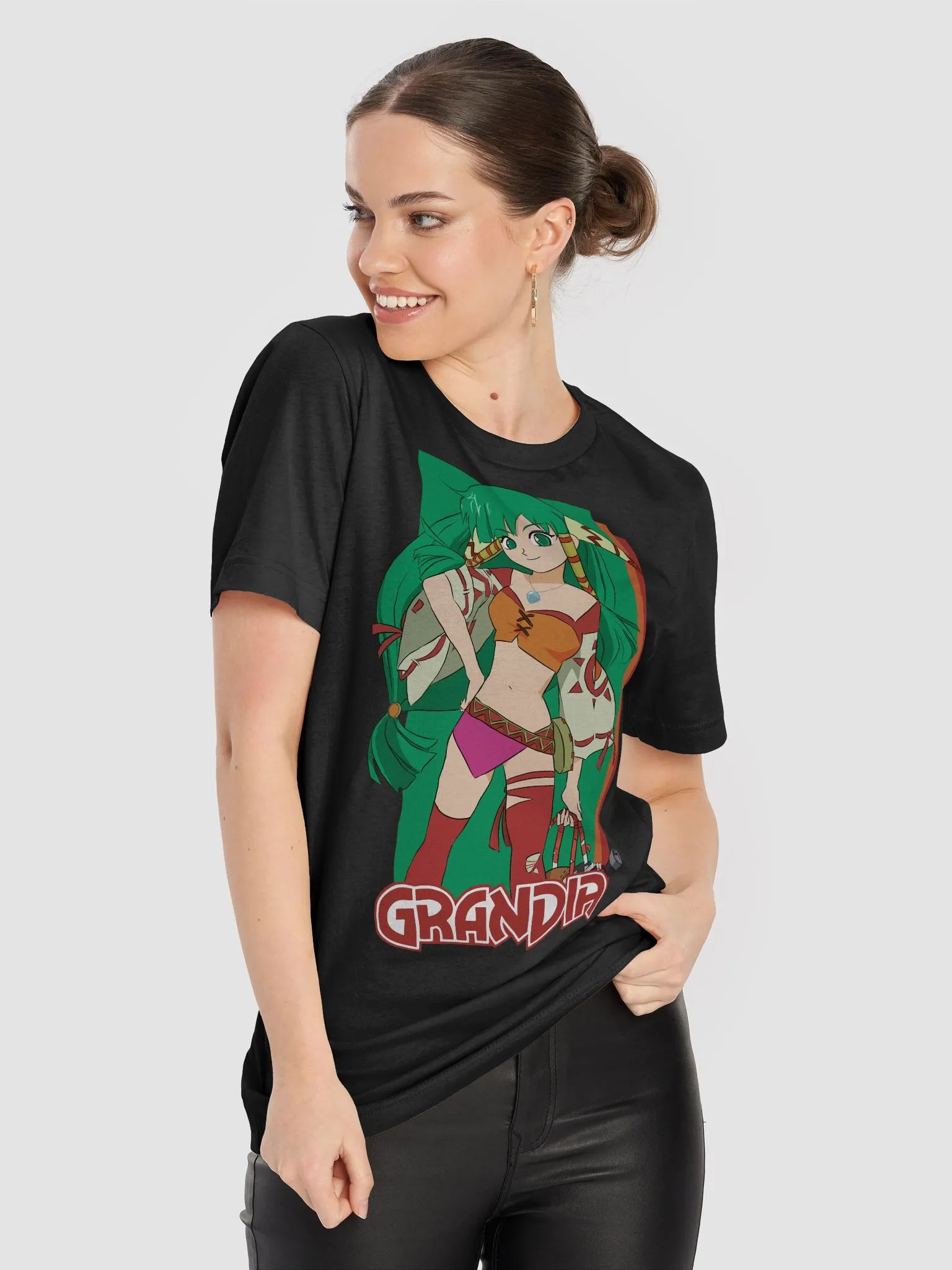Feena (Full-Color) Supersoft T-Shirt (Black / White) product image (4)