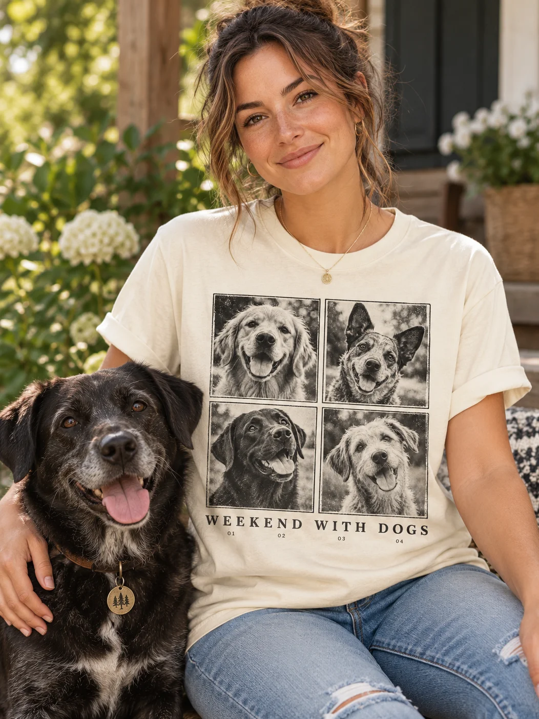 Vintage Dog Lover T-Shirt | Black and White Dog Graphic Tee | Weekend Dog Shirt | Retro Dog Lover Tee product image (26)