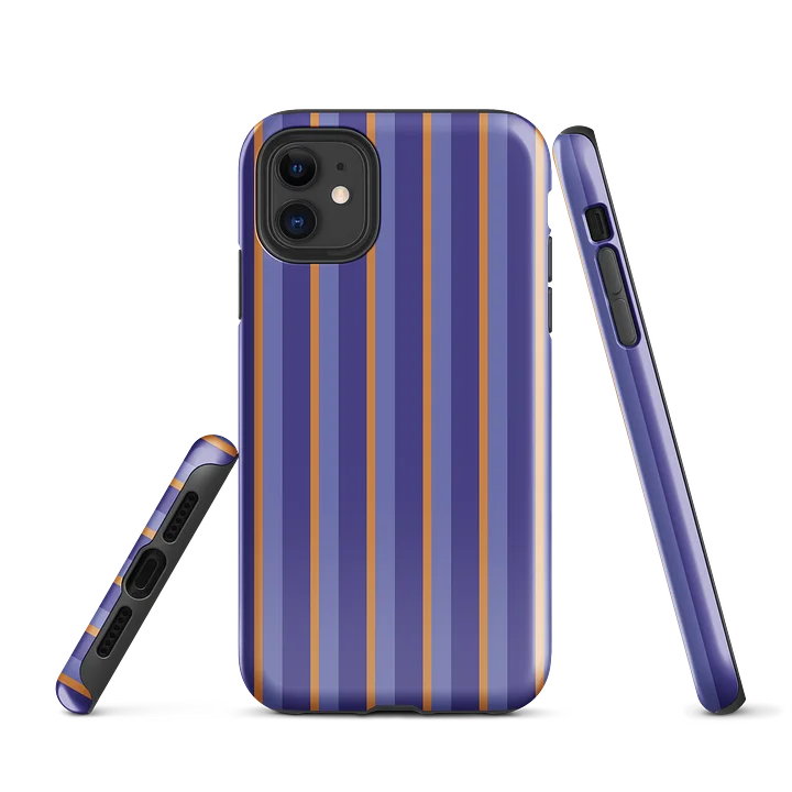Purple Midnight Stripes iPhone Case product image (1)