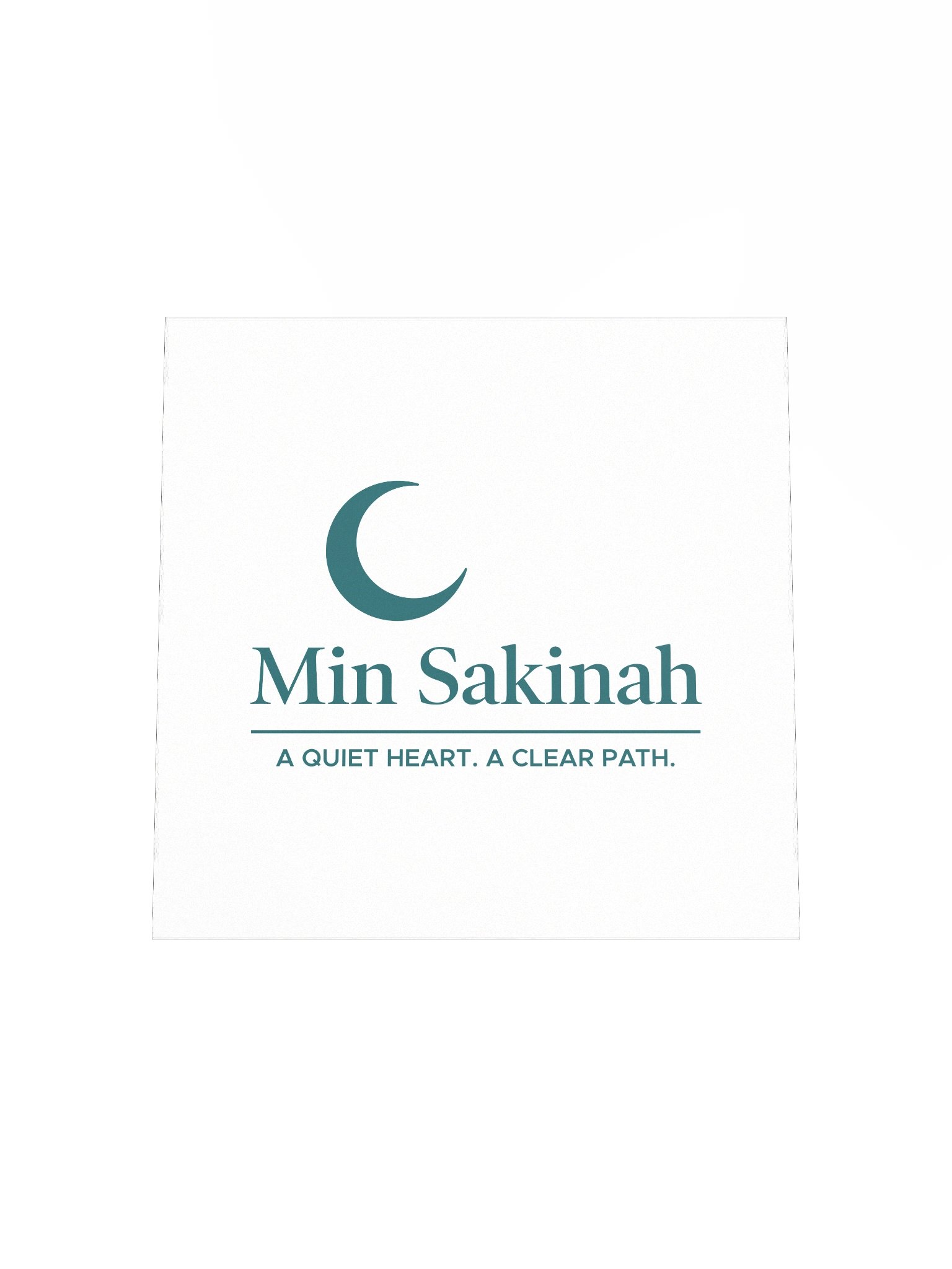 "Min Sakinah Vision" - Minimalist Poster (Wall Art) - Deep Teal on White product image (4)