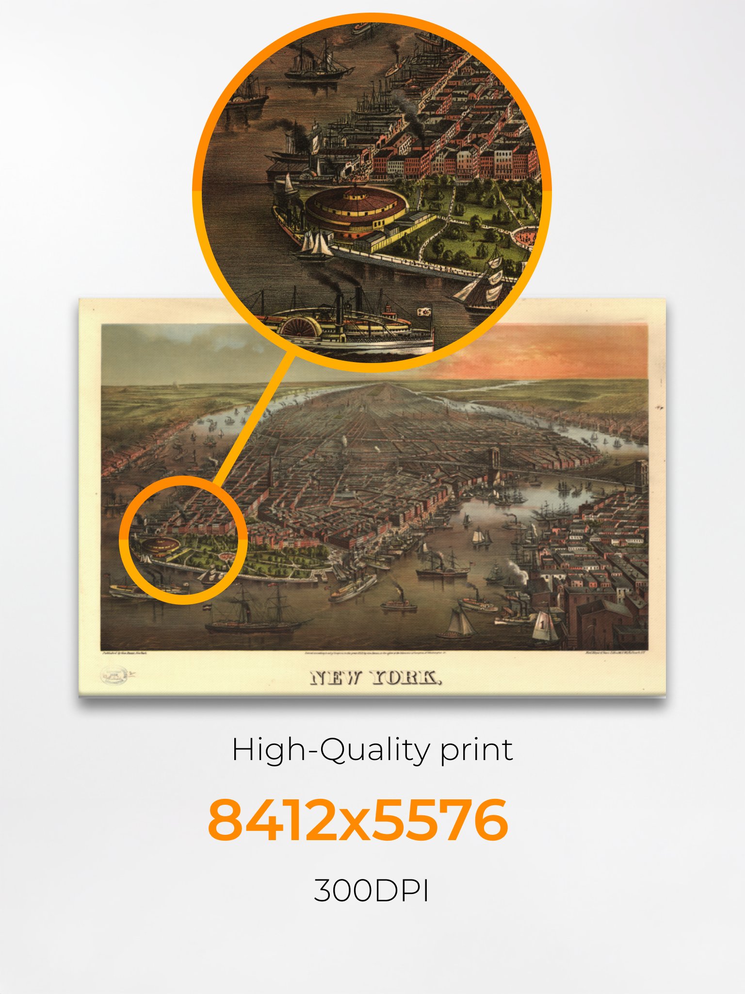 New York City 1878 (Canvas Print) product image (4)