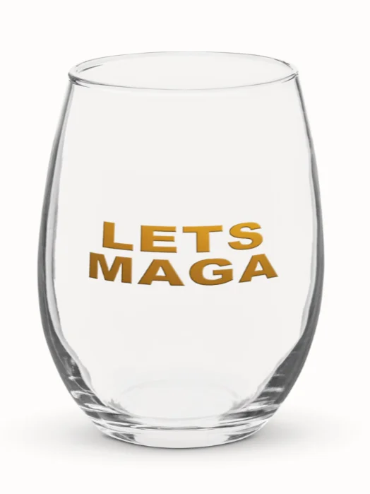 LETS MAGA - Golden Stemless Wine Glass product image (1)