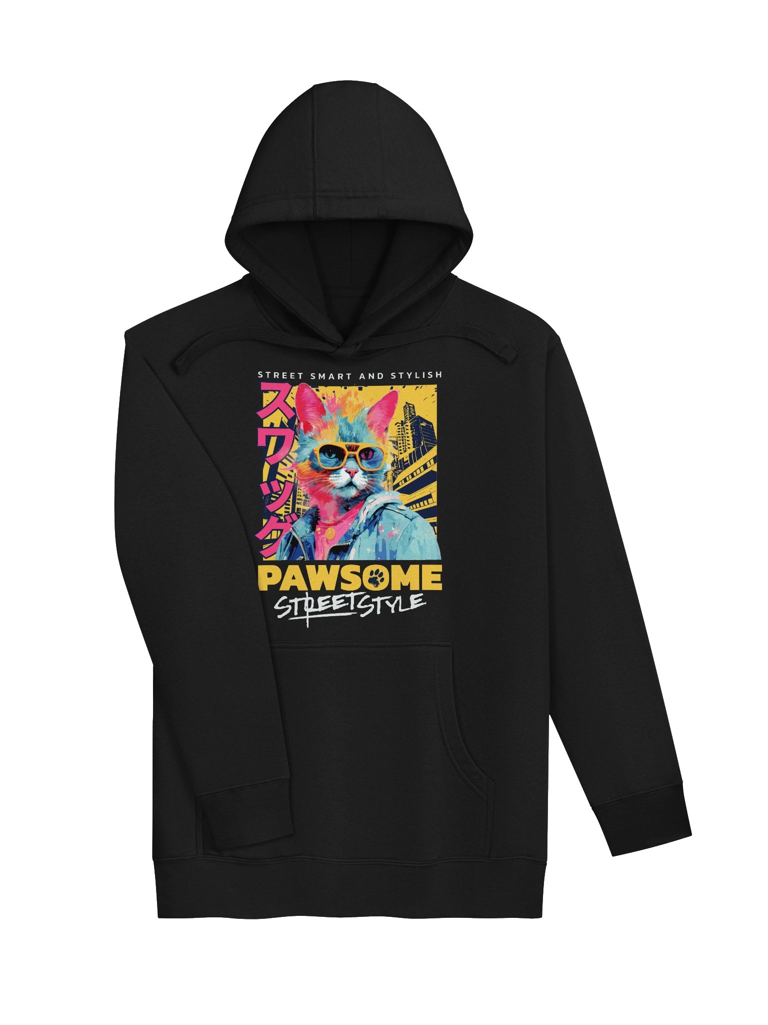 Trendy Pawsome Cat Comfort Hoodie: Stylish Streetwear product image (3)