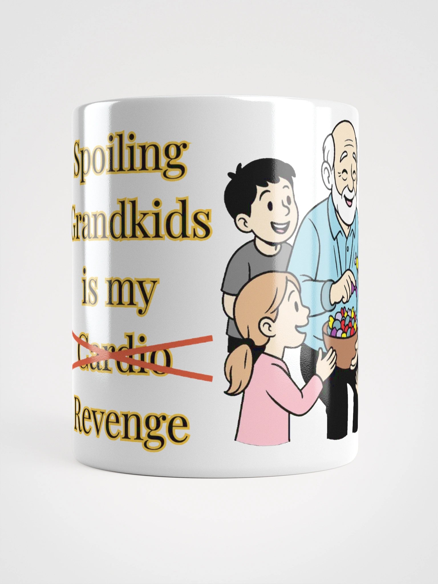 Spoiling Grandkids is my Cardio (Male) Glossy White Mug product image (5)