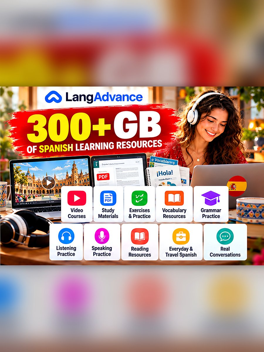 Spanish mastery system: A1–C2 + 300+ GB of resources product image (3)