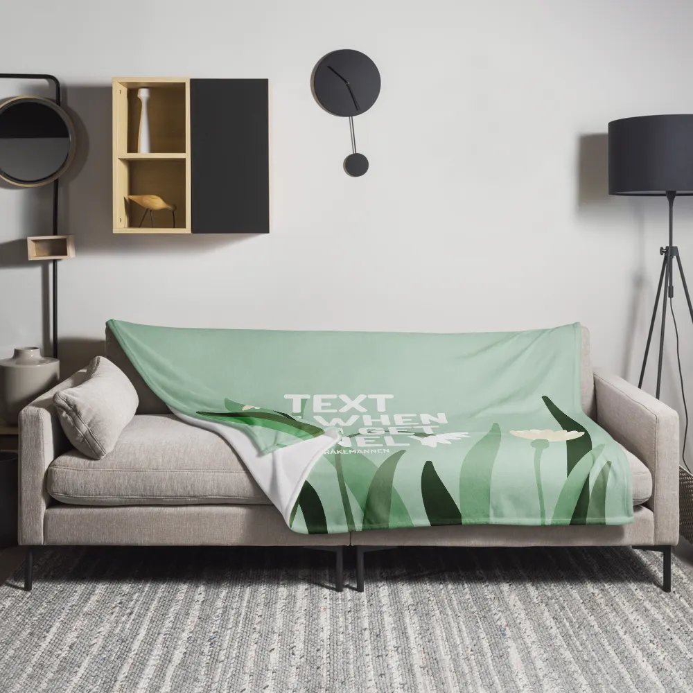 Throw Blanket 💚 Text me when you get lonely (153 × 203 cm) product image (11)