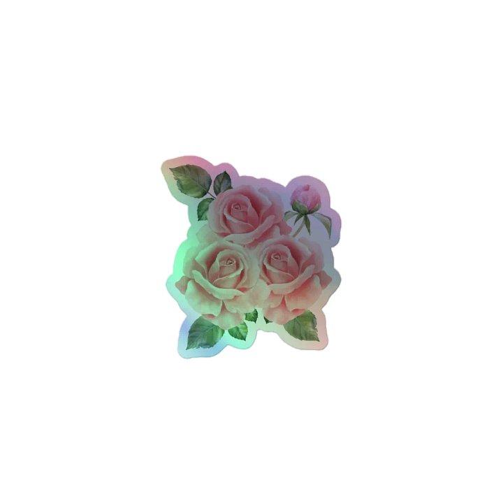 Bloomed Rose Garden Holographic Sticker Sheet product image (1)