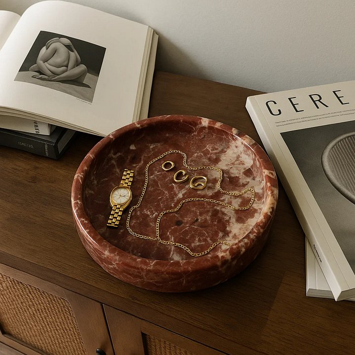 Rosso Levanto Marble Platter product image (1)