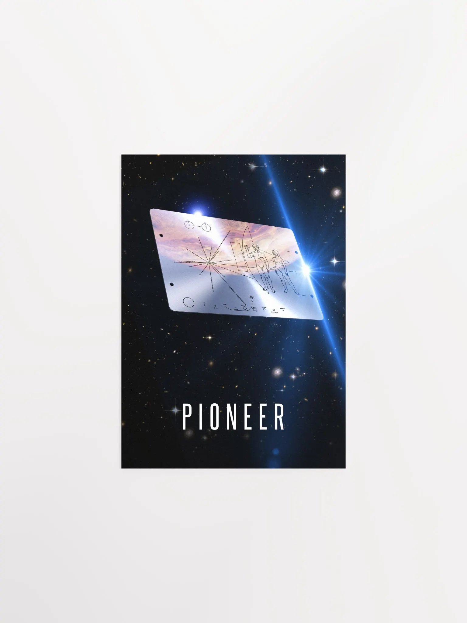 NASA Pioneer 10 plaque, 3D — space poster, science print product image (9)