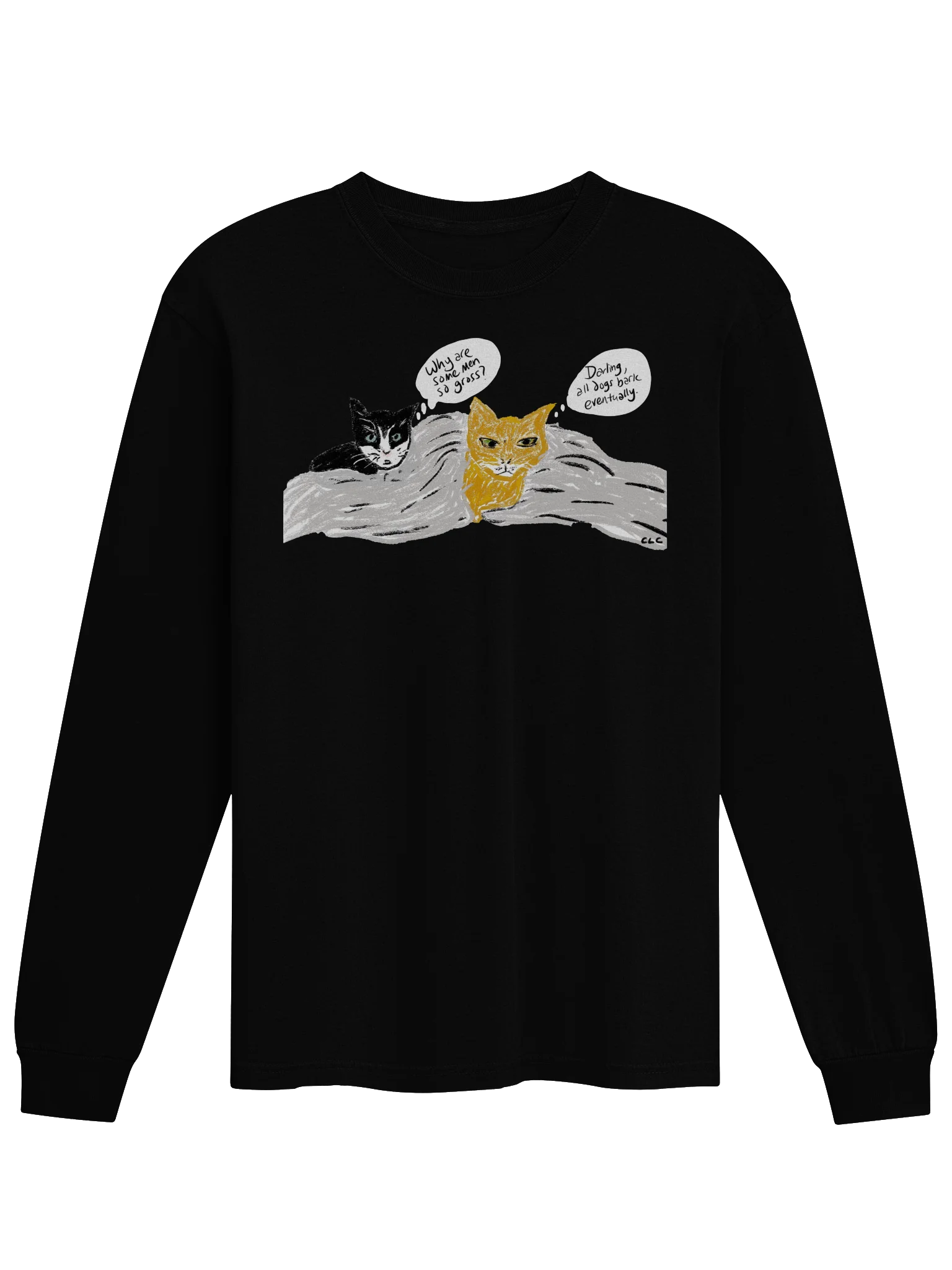 Kitty Thoughts On Men long sleeve tee product image (1)