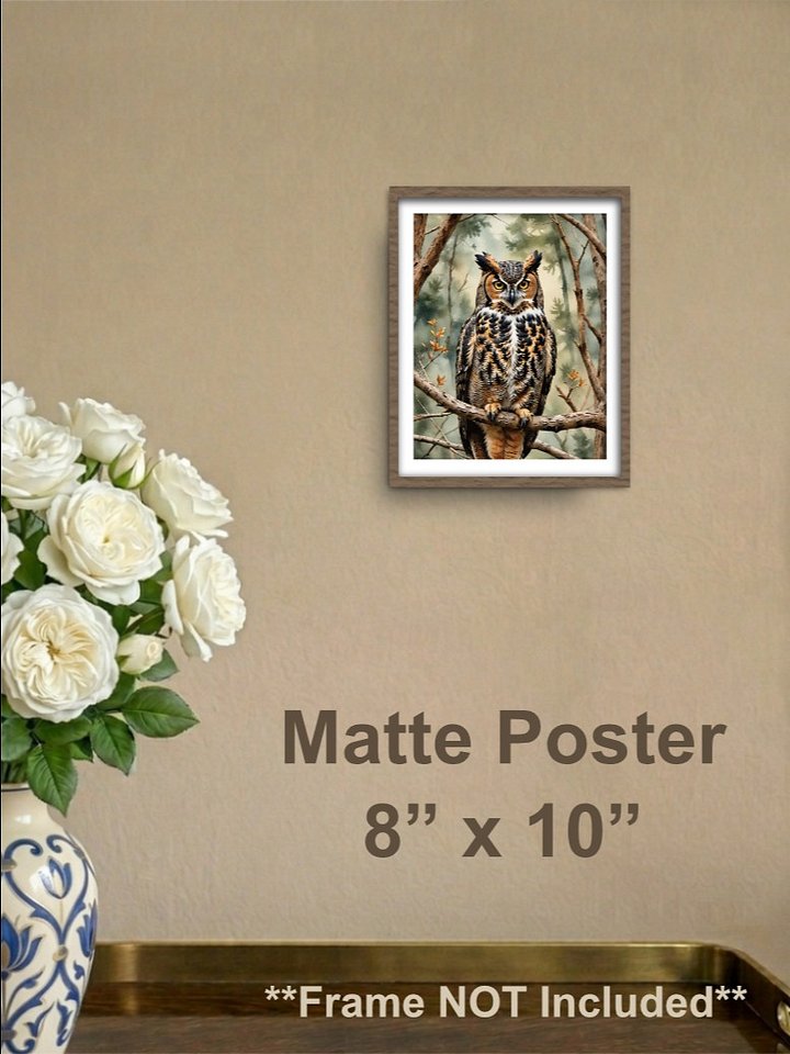 Great Horned Owl Matte Poster product image (1)