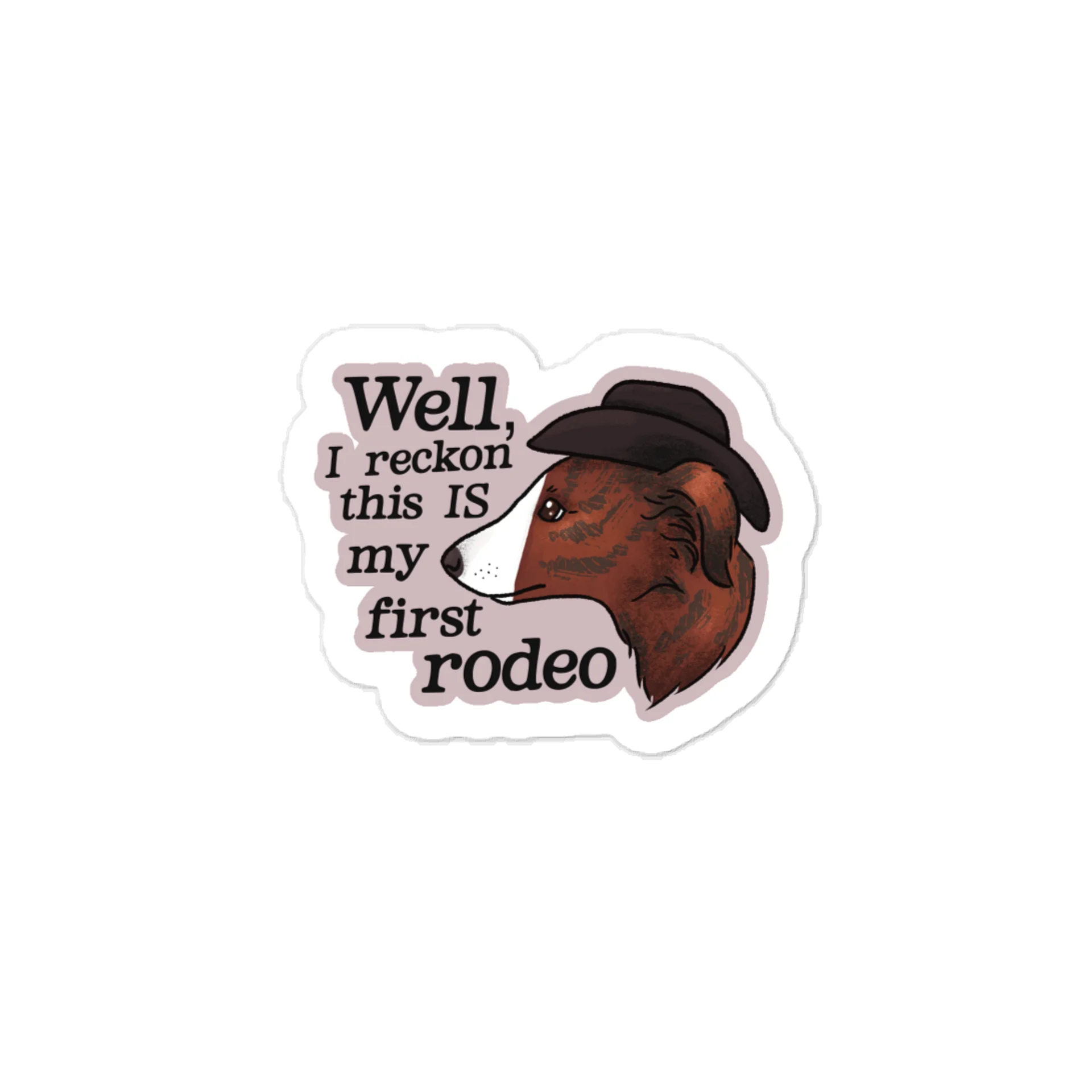 First Rodeo Puppy - Red Brindle - Sticker product image (1)