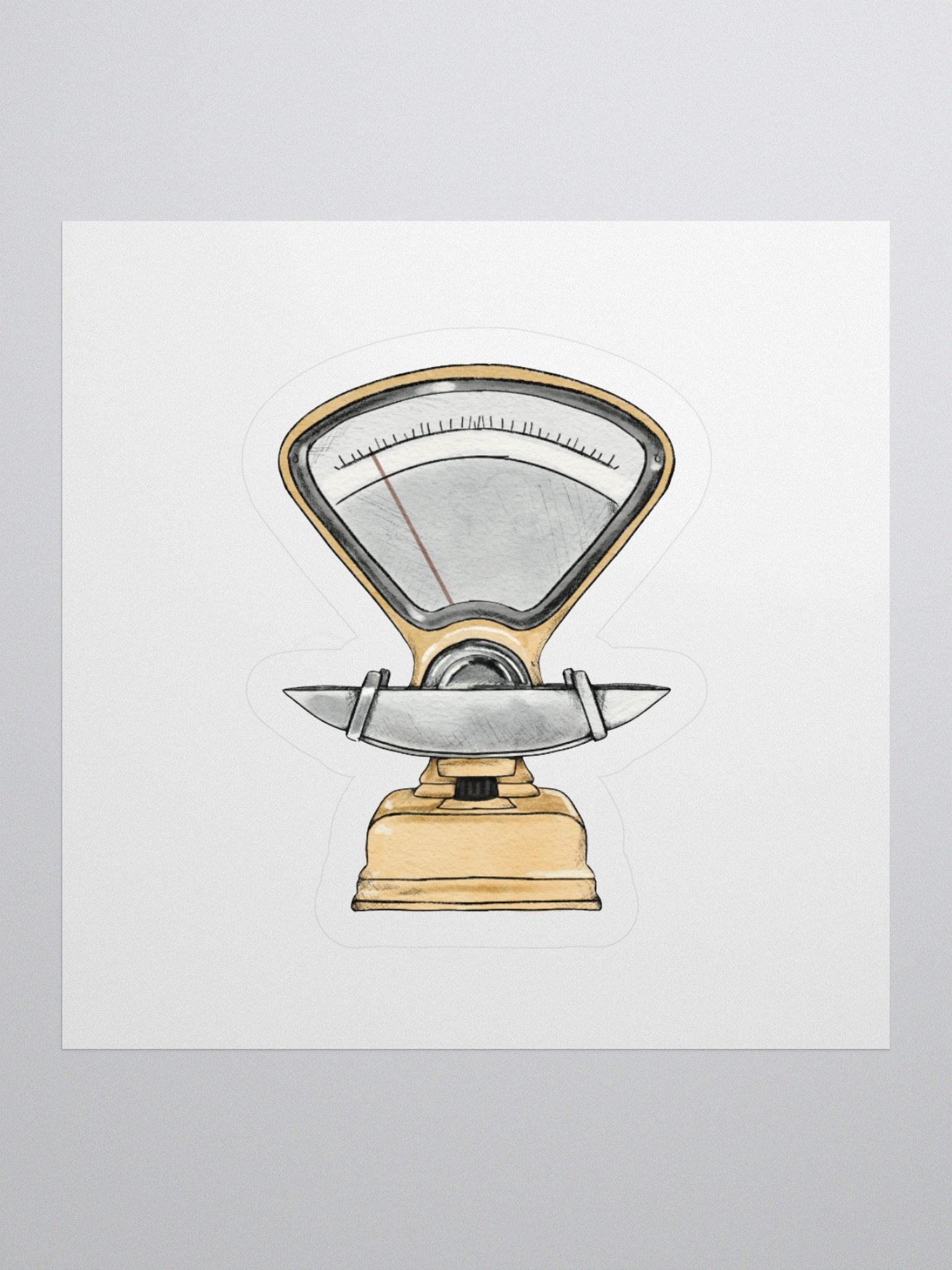 Retro Kitchen Scale Sticker product image (2)