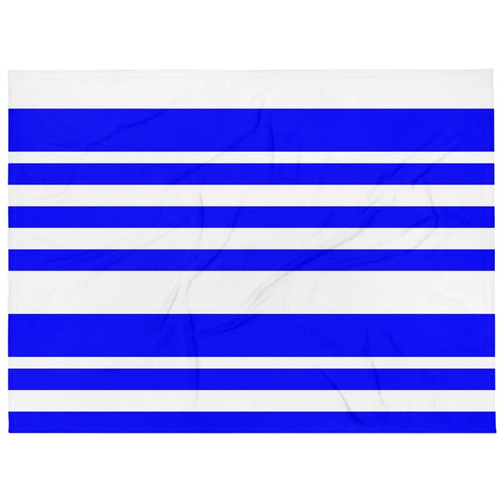 Various Sized Blue Striped Throw Blanket product image (1)