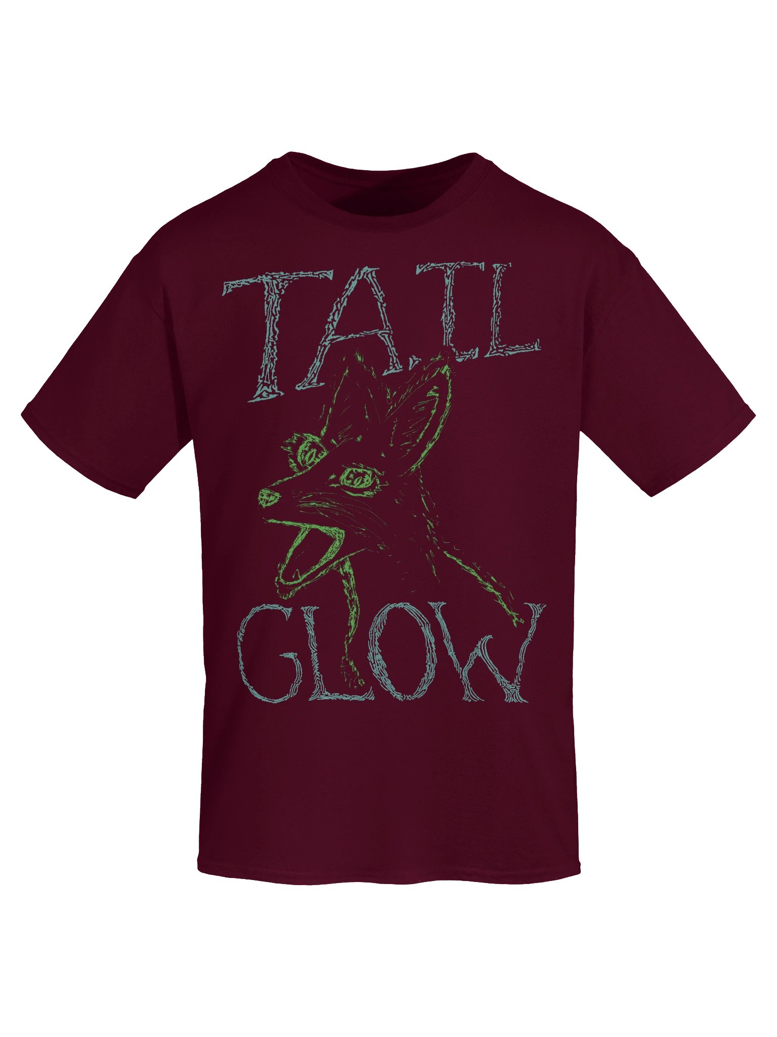 Tail Glow - Screaming Fox T-shirt - Maroon product image (6)