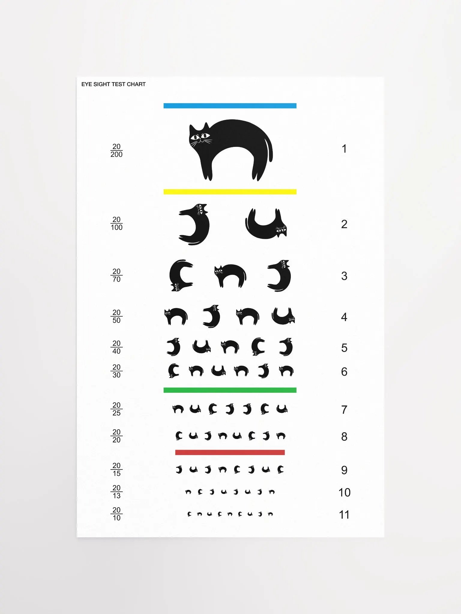 Eyes Sight Test Chart Art Print product image (1)