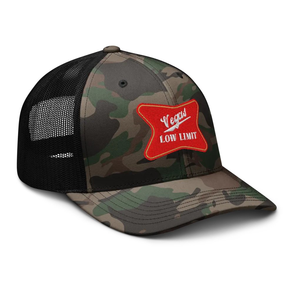 Vegas Low Limit Camo Trucker Hat product image (8)