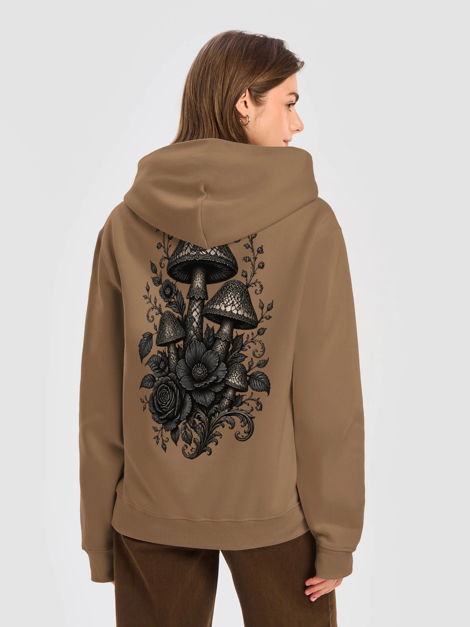 Gothic Mushroom Floral Oversized Hoodie product image (7)