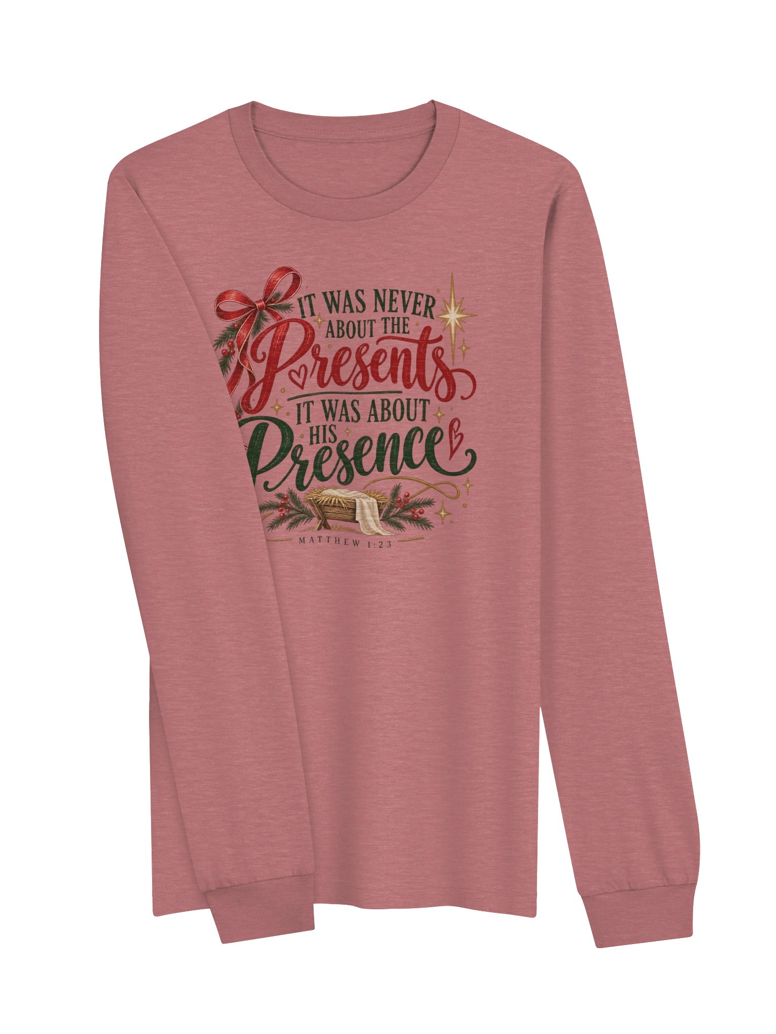 His Presence Long Sleeve Tee | Matthew 1:23 product image (39)