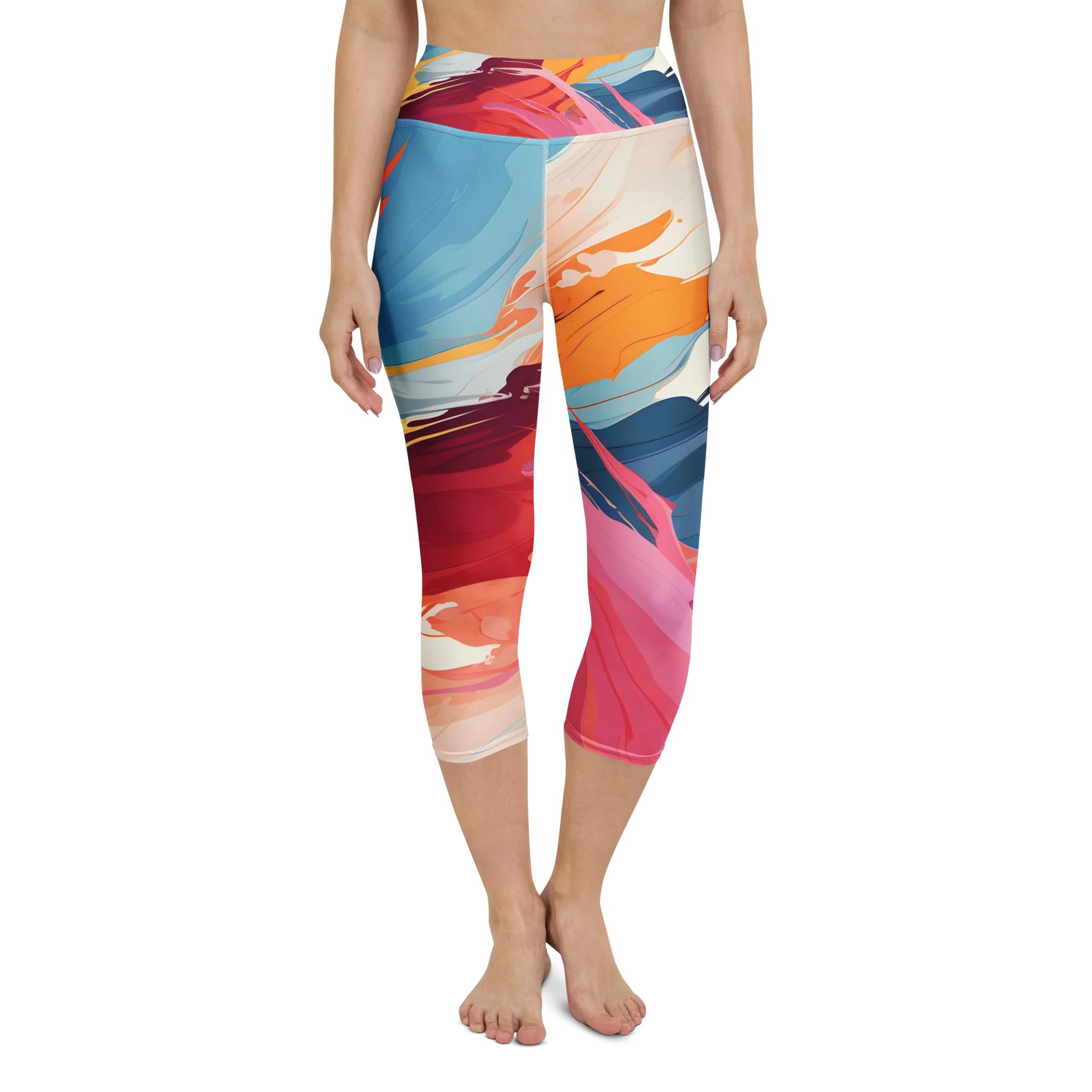 Abstract Print Workout Capri Leggings product image (4)