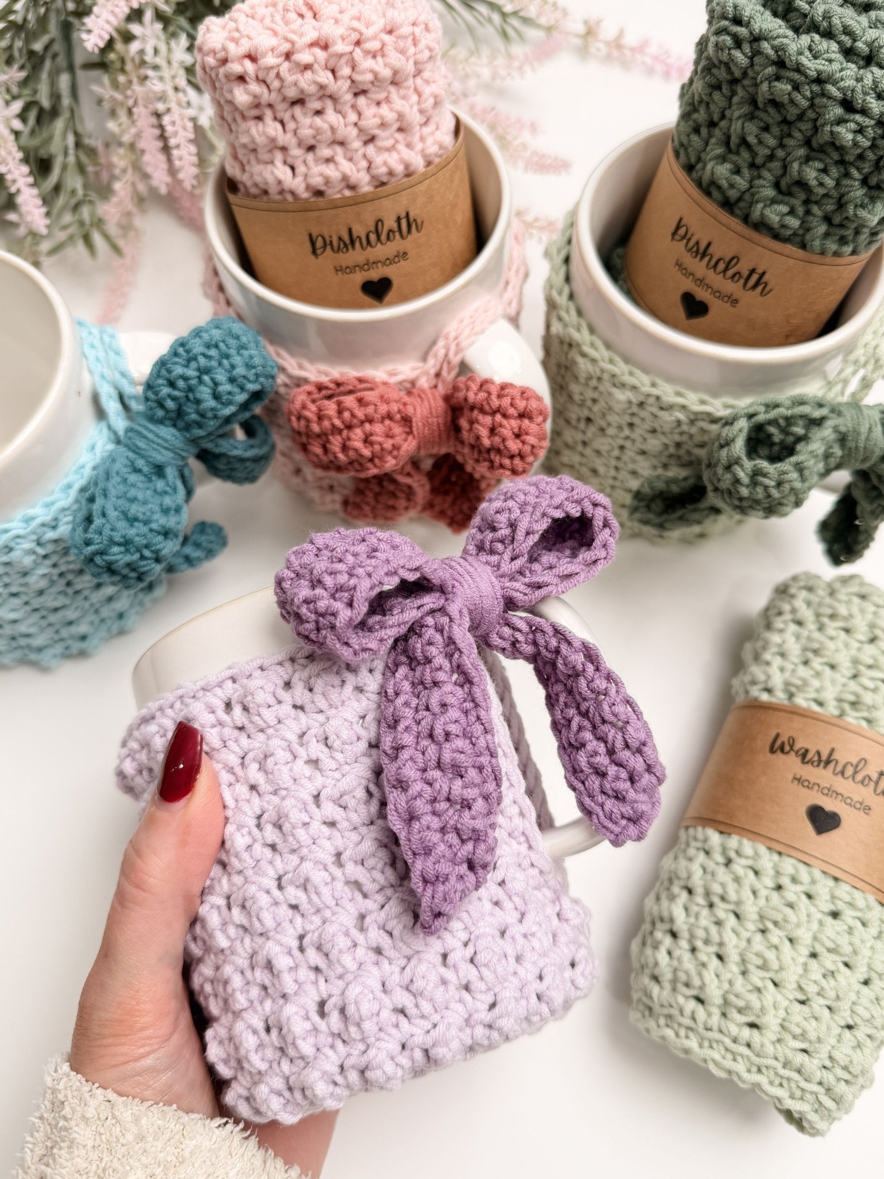 Winterberry Mug Cozy Crochet pattern product image (7)
