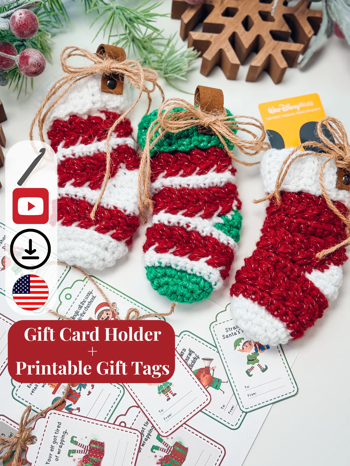 Wheat Stitch™ Mini Stocking Crochet Pattern product image (1)