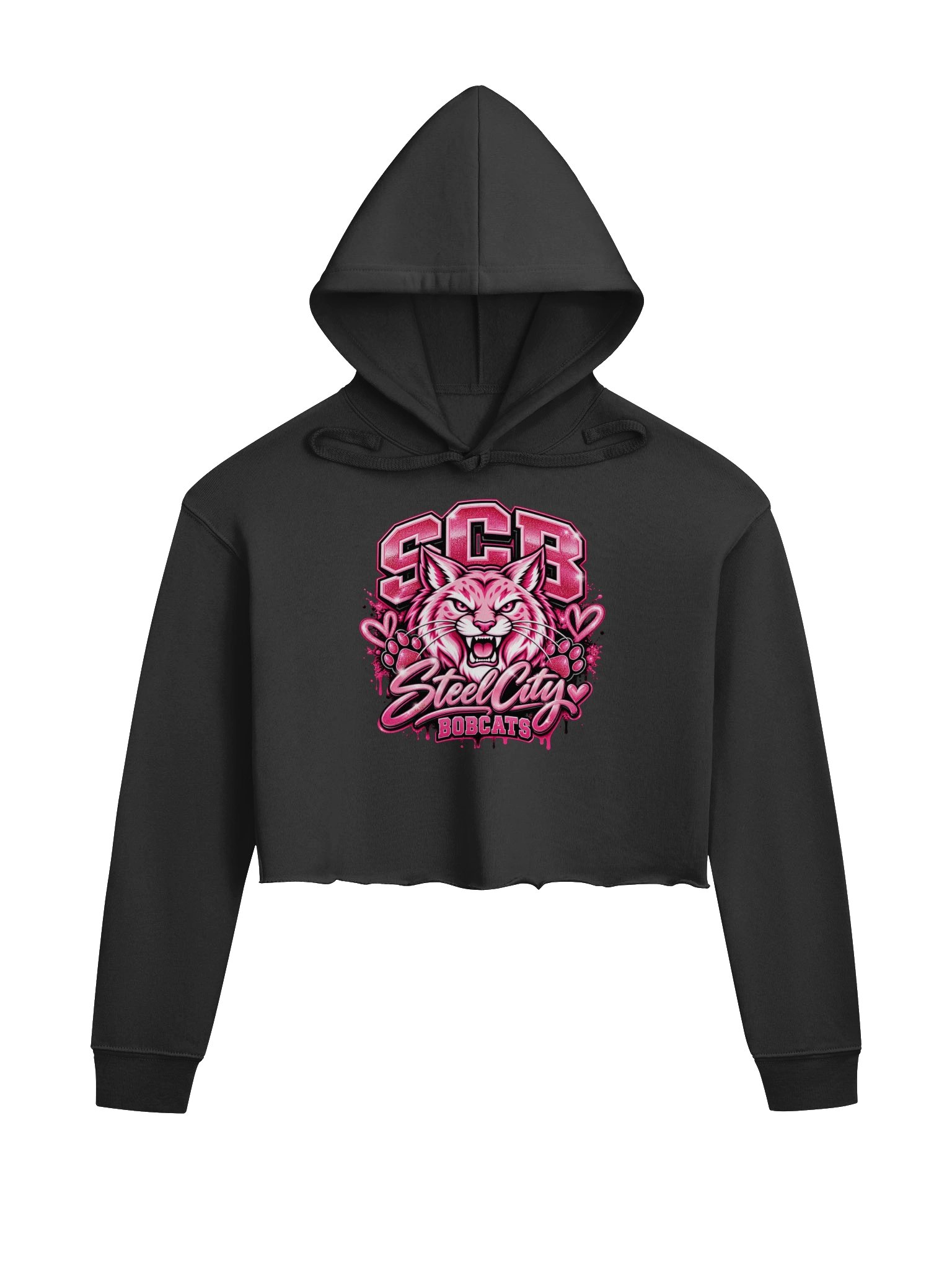 Steel City Bobcats Pinl Logo Crop Hoodie product image (1)
