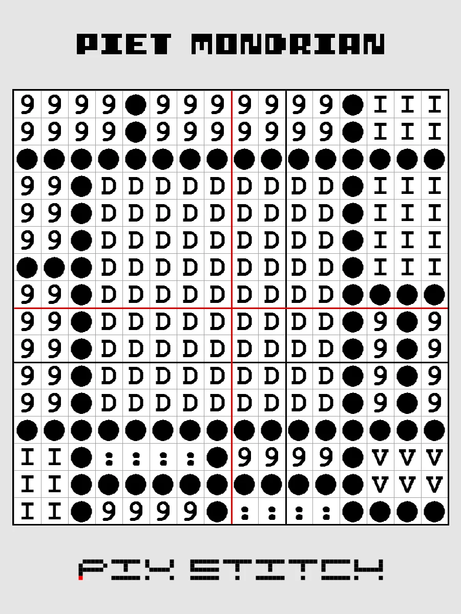 Piet Mondrian Pixel Art product image (3)