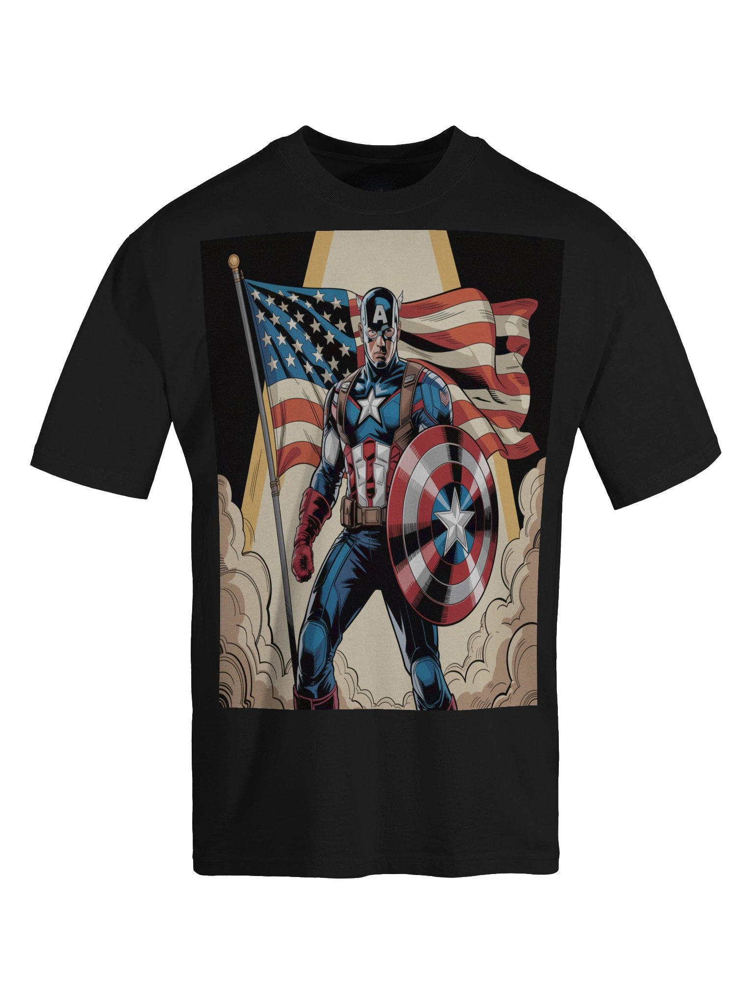 Herald's Halo: Captain America Dawn-Borne Oath Oversized Faded T-Shirt product image (1)