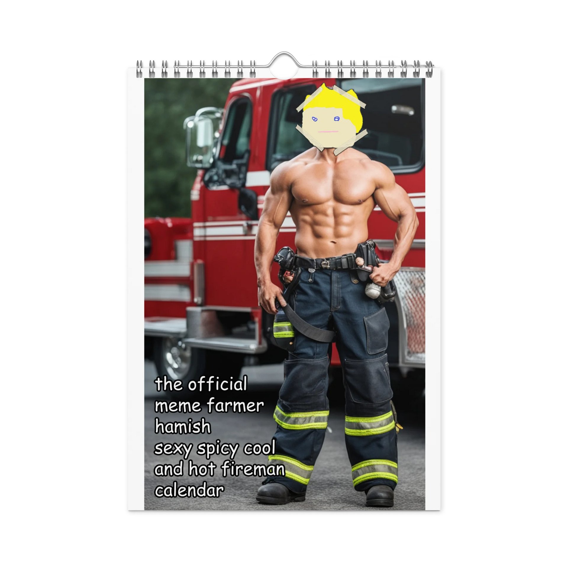 the official 2026 meme farmer hamish spicy fireman calendar product image (1)