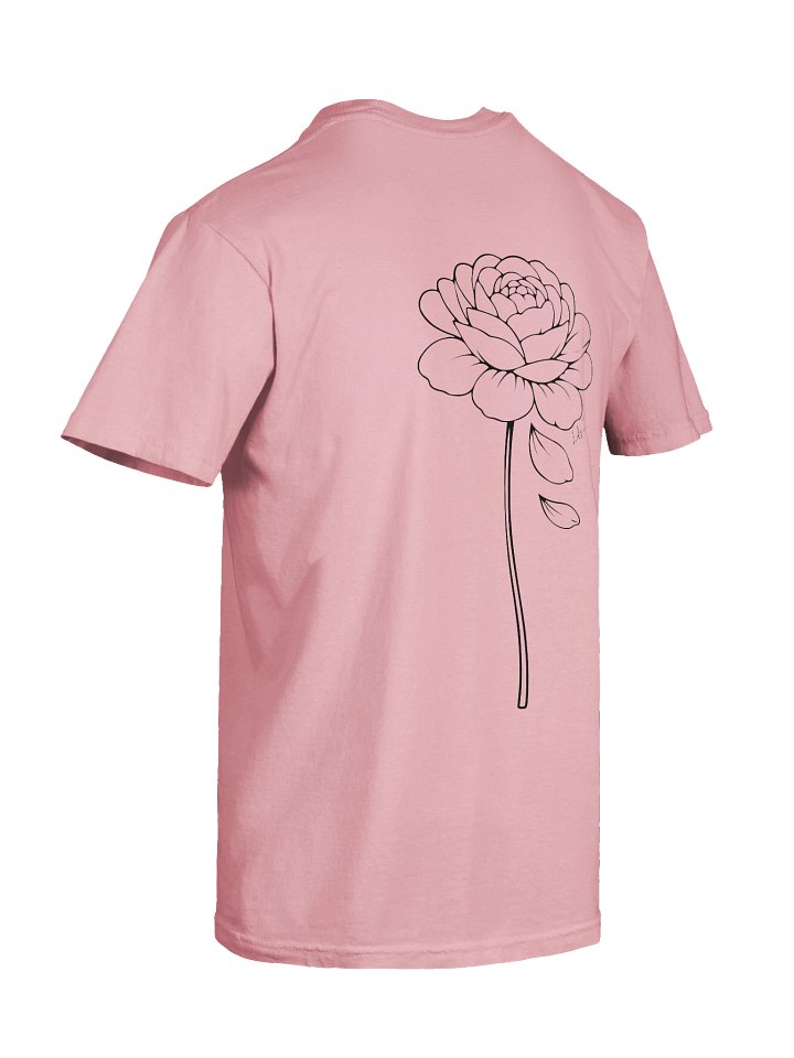 Rose “love hard” T-Shirt - Back Print (Light Colours) product image (2)