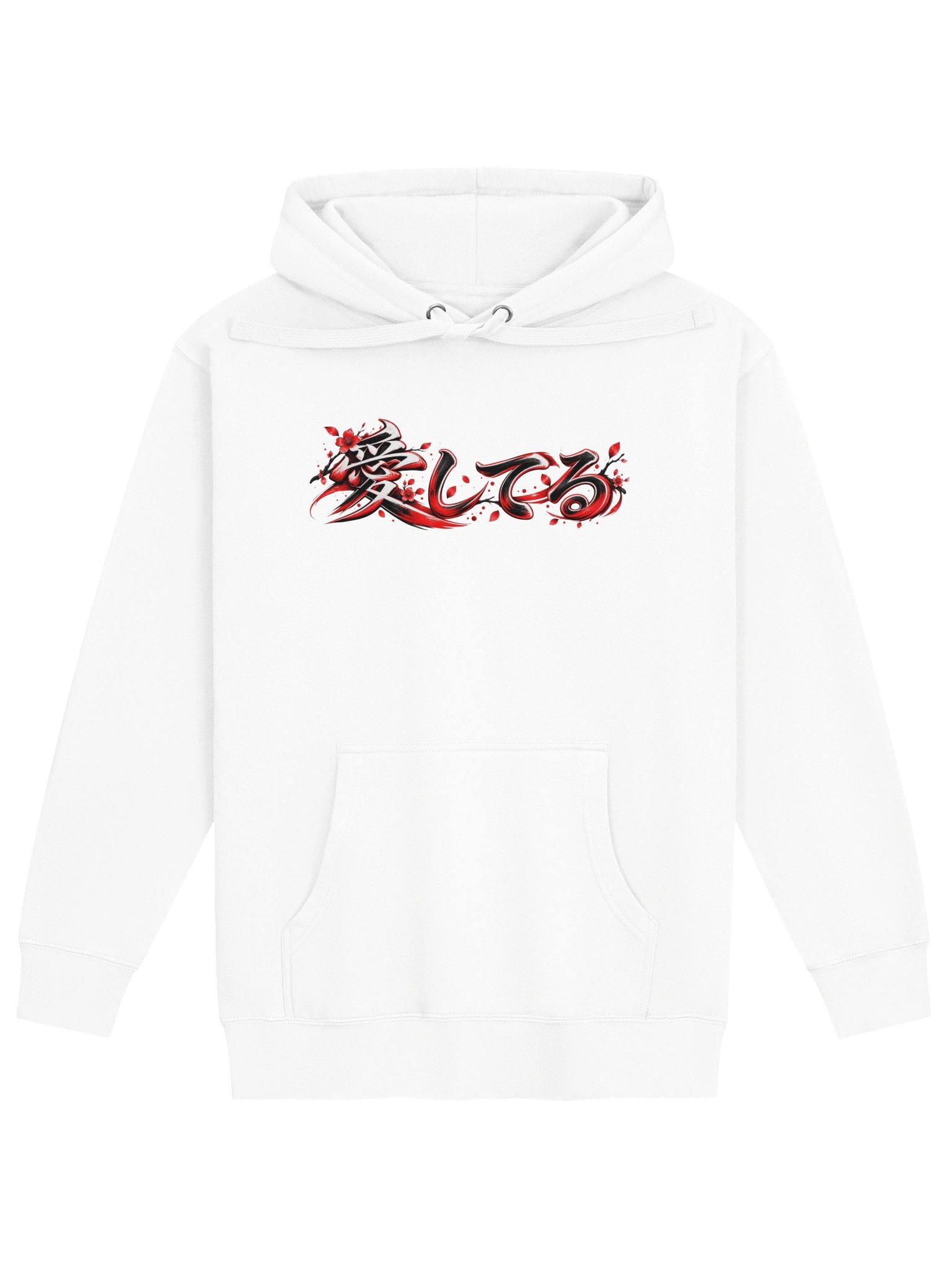 Red Blossom Japanese Calligraphy Hoodie product image (24)