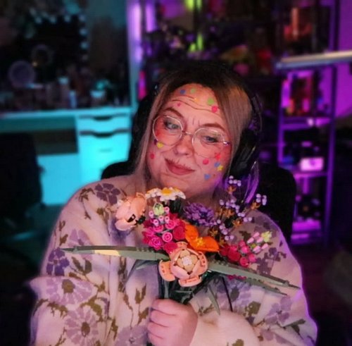 We build a Lego bouquet on stream today! I dressed as 