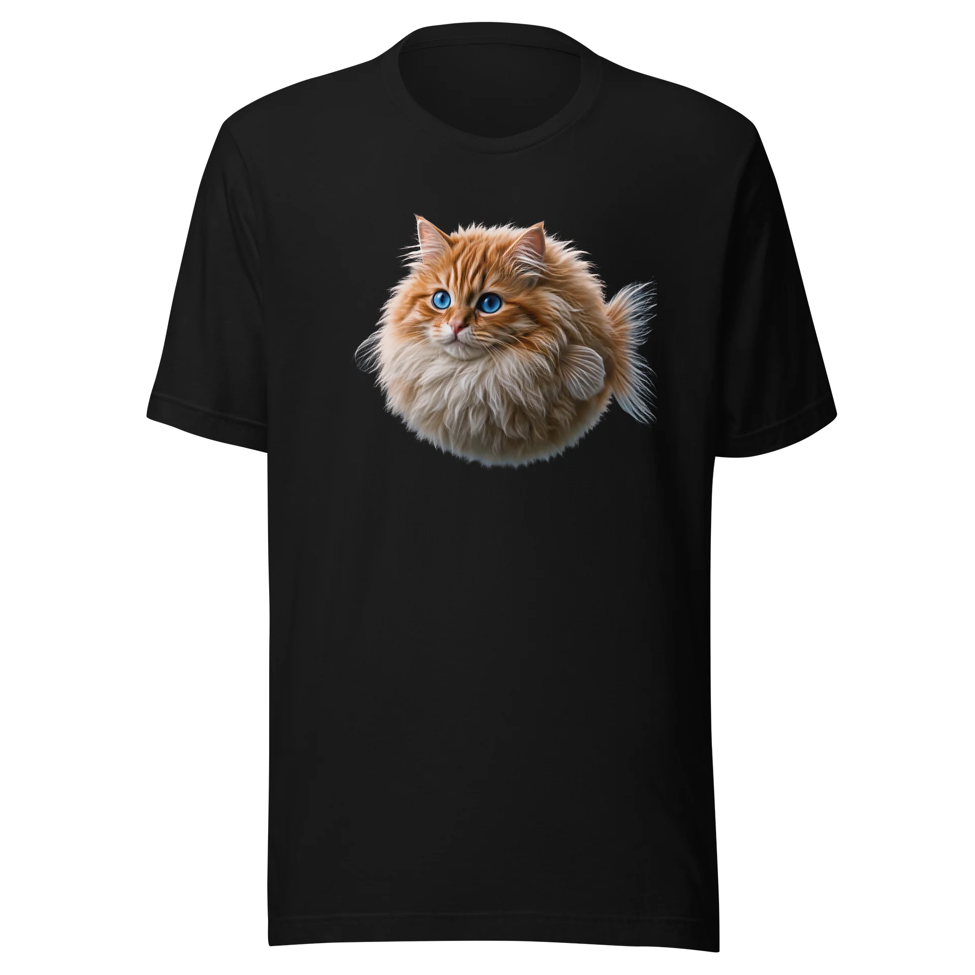 Women's My Favorite Cat Fish Tshirt Black product image (1)