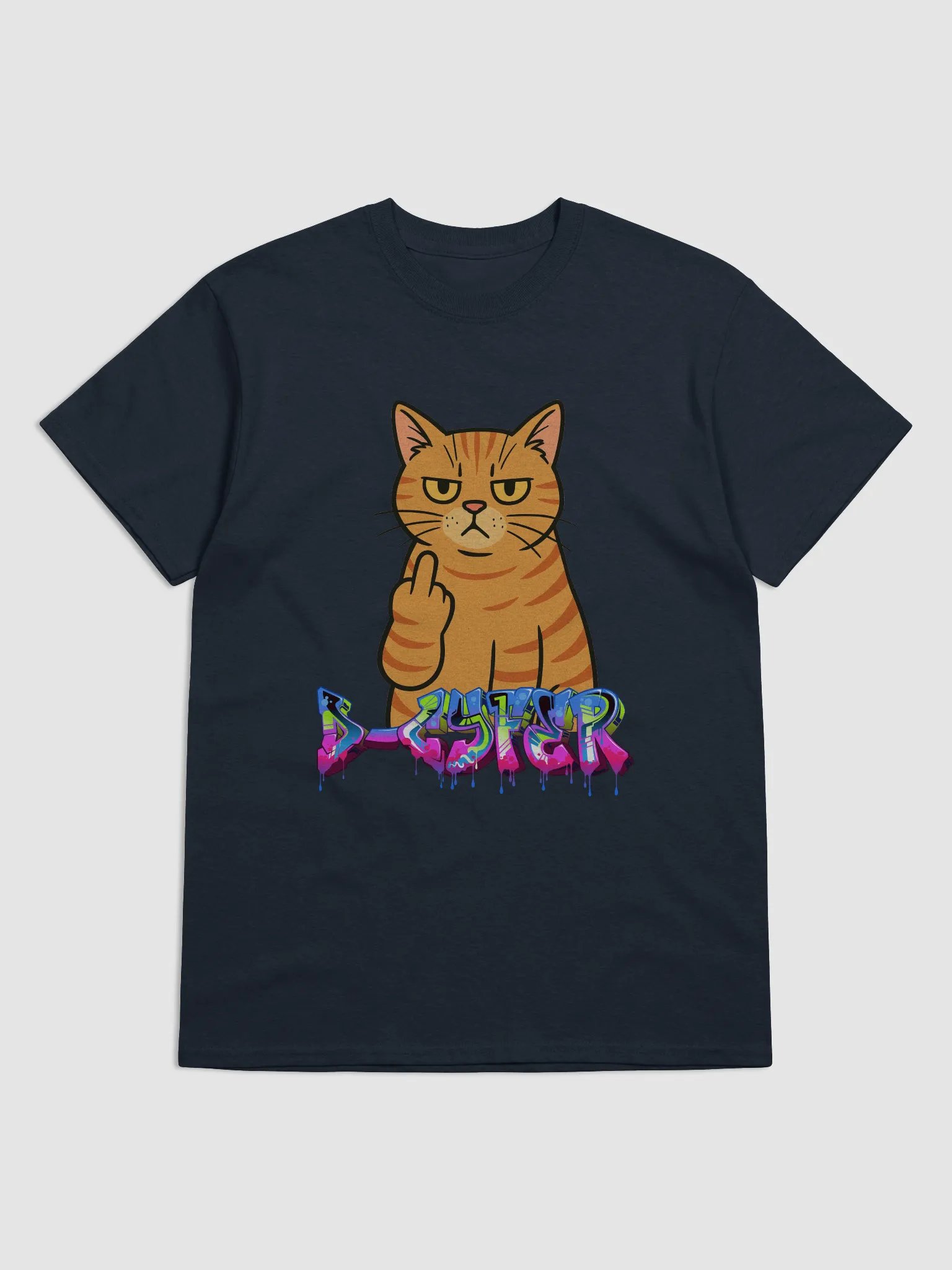 D-Cyfer Cat Middle Finger Tee product image (1)