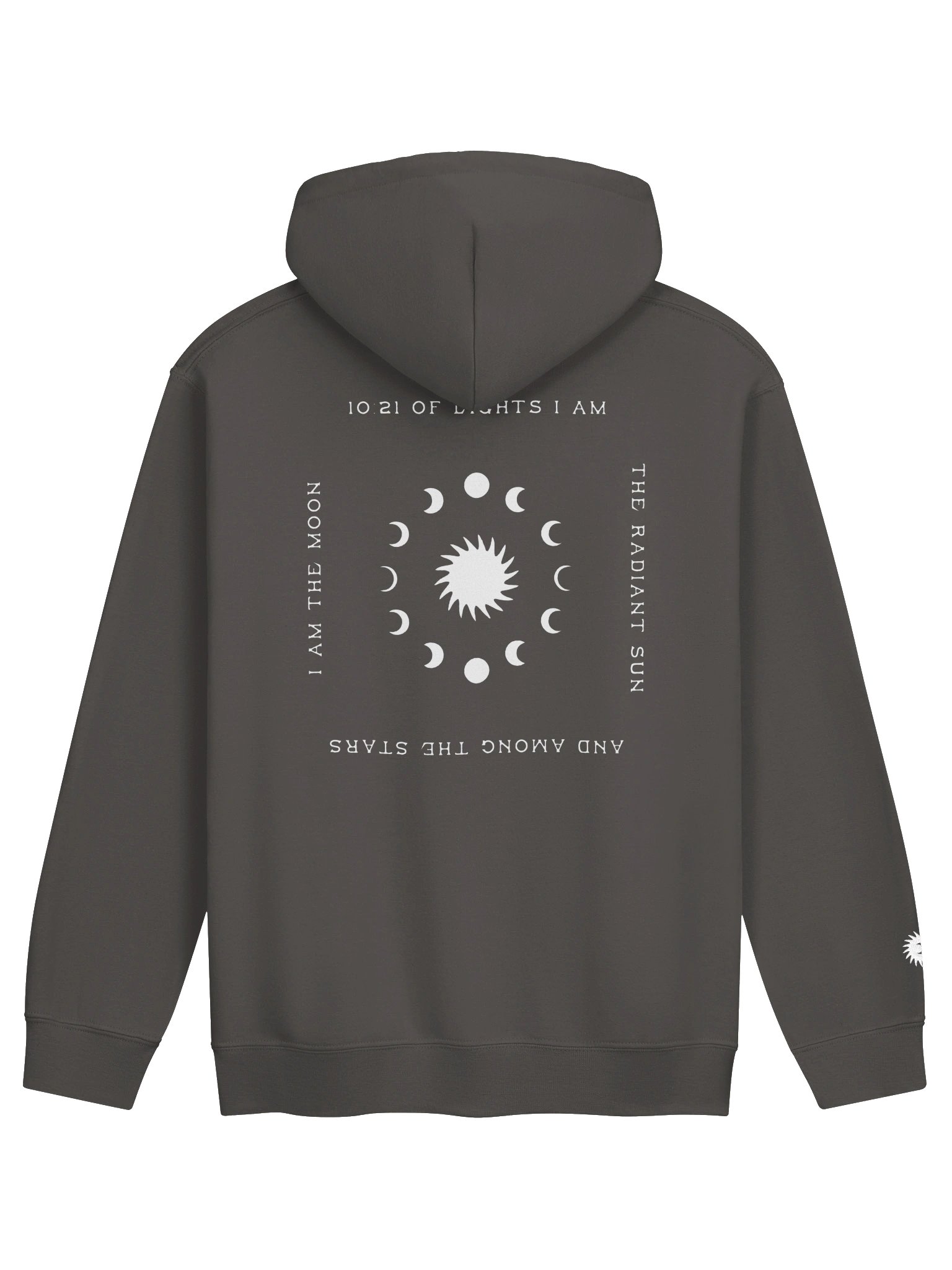 celestial 10:21 bhagavad gita hoodie - white embroidery product image (2)