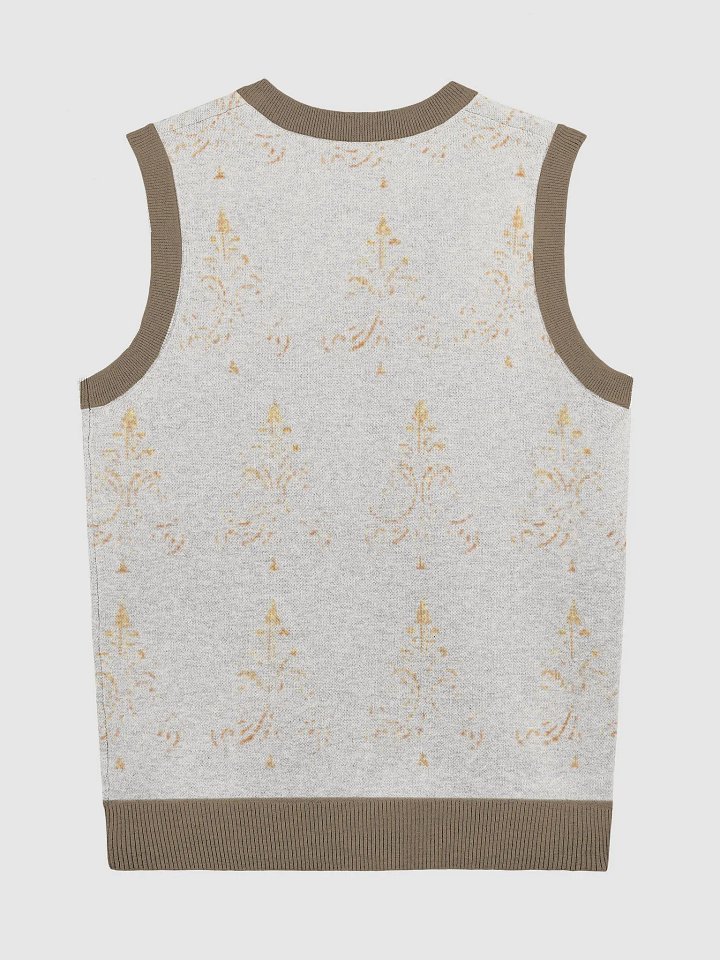 Customizable Jacquard V-Neck Vest product image (2)