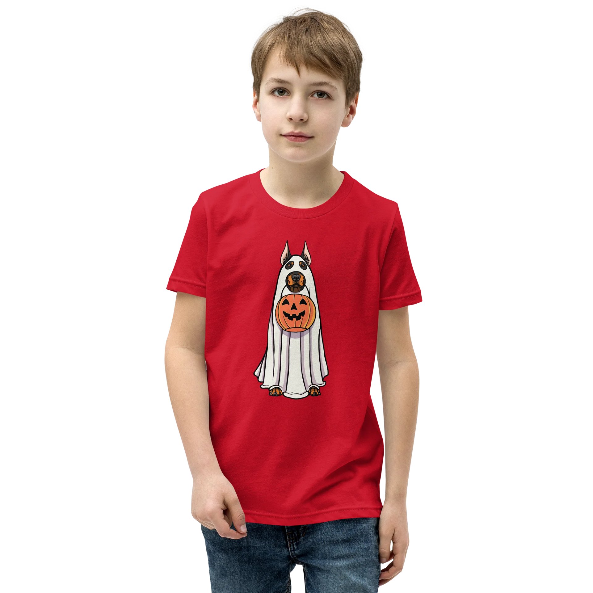 Halloween Doberman(Black & Tan) Youth T-Shirt product image (1)