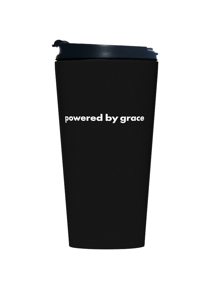 Powered By Grace Stainless Steel Travel Mug - Black product image (1)